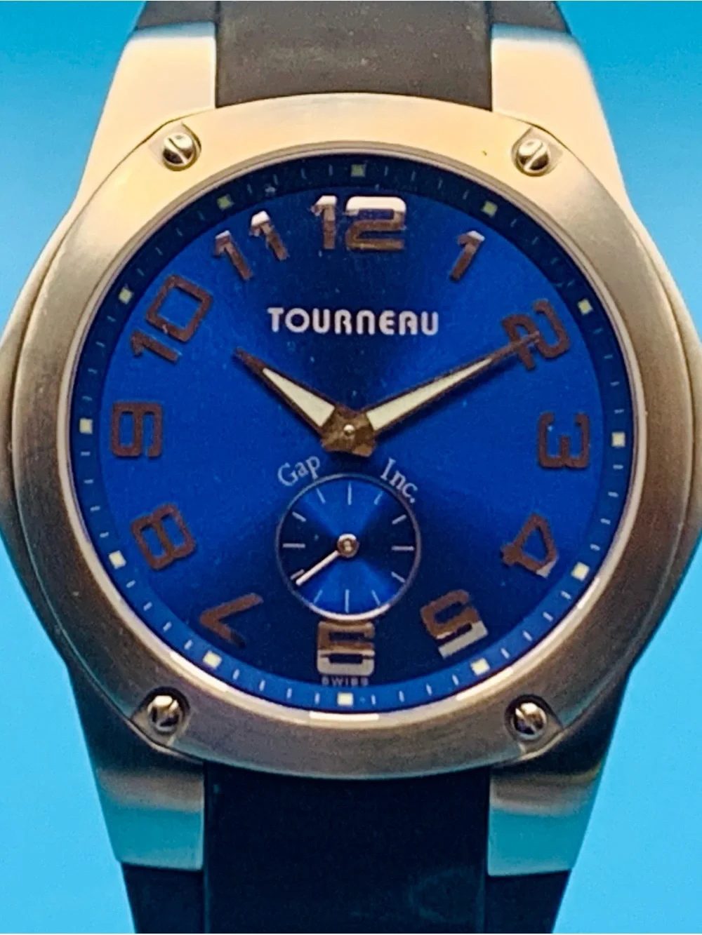 TOURNEAU Men’s Swiss Made Quartz Watch Designed For GAP Inc. Working New Battery